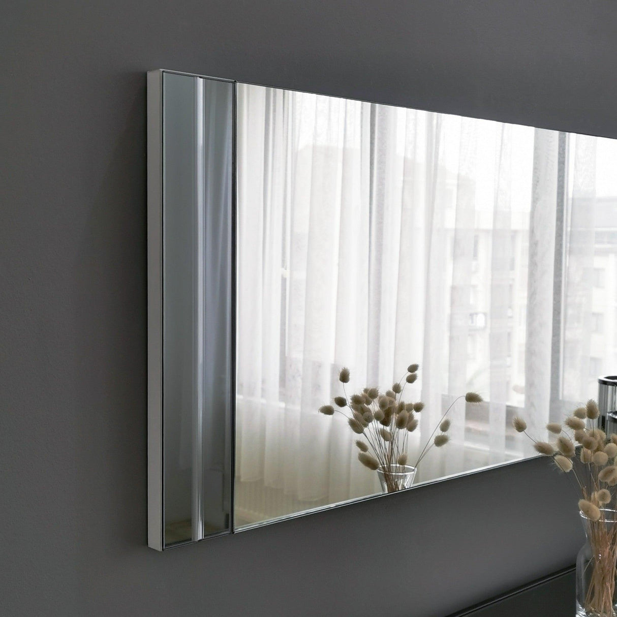 Oglindă A351, Alb, 40x120 cm