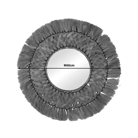 Oglinda Ailan Boho, Natural, 60x60 cm