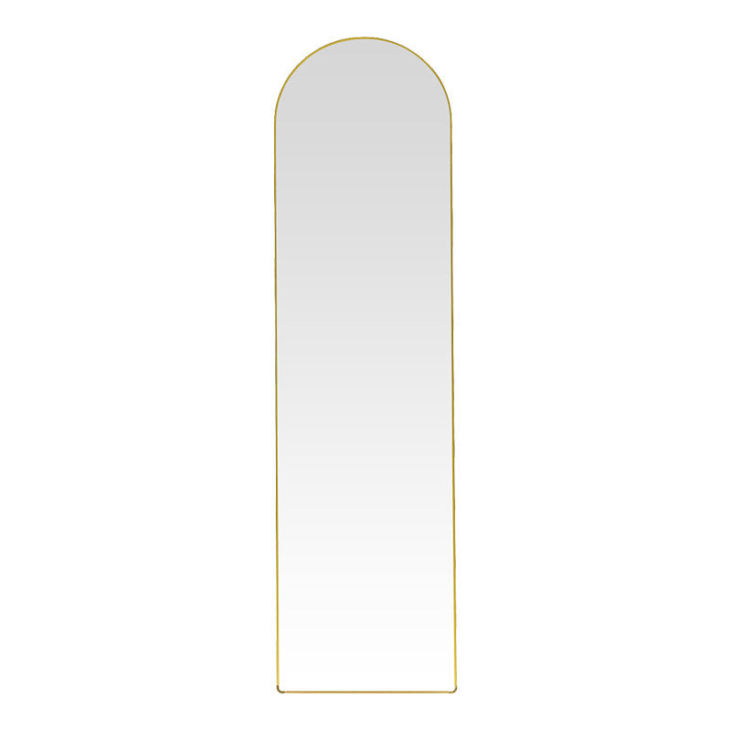Oglinda aluminiu Plaza, Aluminiu, Auriu - Negru, 50x28x160 cm - Auriu