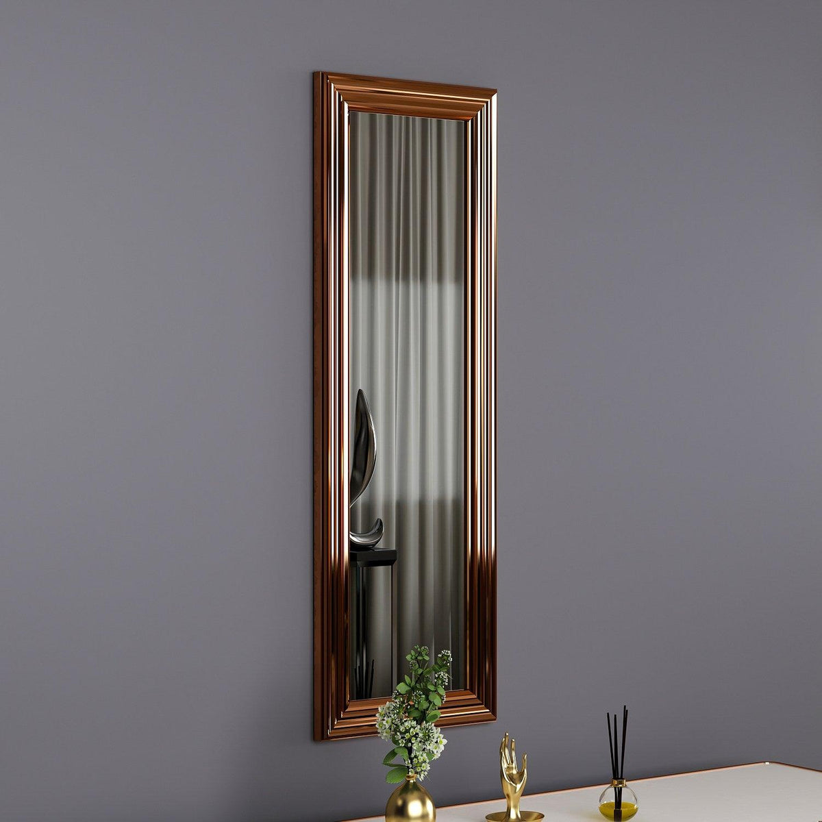 Oglinda Decorativa Oglindă Boos - Bronze, Bronz, 2x90x30 cm