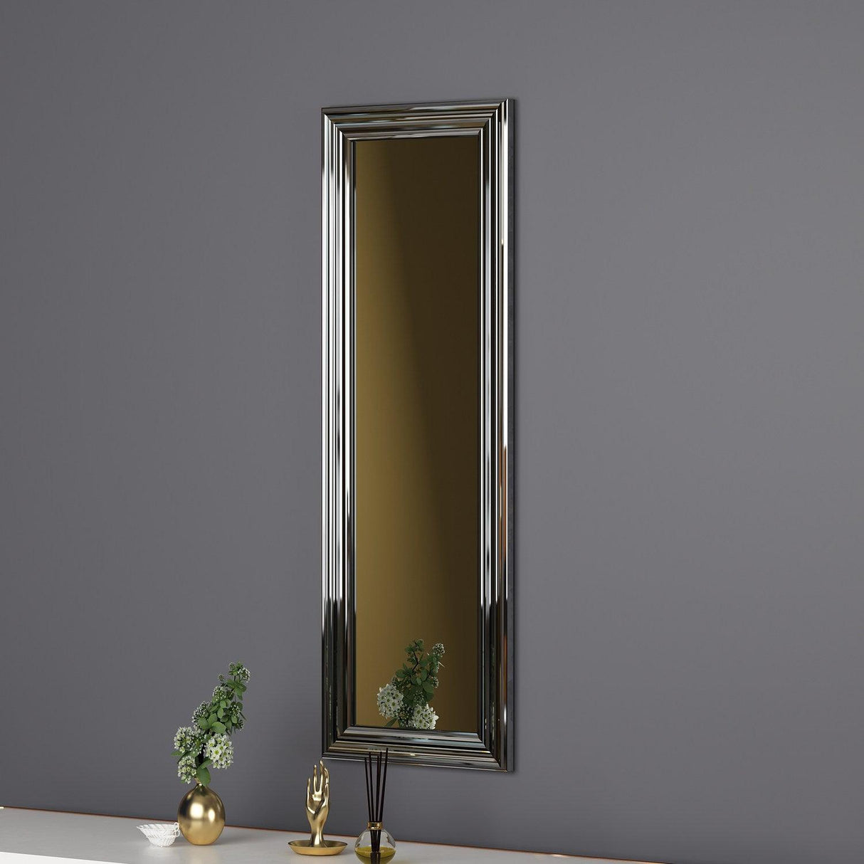 Oglindă Boos - Bronze, Bronz, 90x30 cm