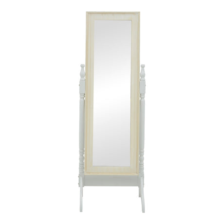 Oglinda cu suport Joliene, Alb, 55x50x160 cm