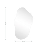 Oglinda de perete Irregular 2, Alb, 35x60 cm