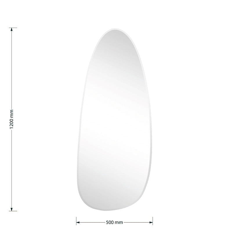 Oglinda de perete Irregular 3, Alb, 50x120 cm