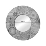Oglinda de perete (lemn de bananier) Klare Boho, Natural, 80x80 cm