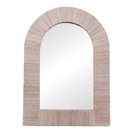 Oglinda de perete (lemn de bananier) Koin Boho, Natural, 78x78 cm