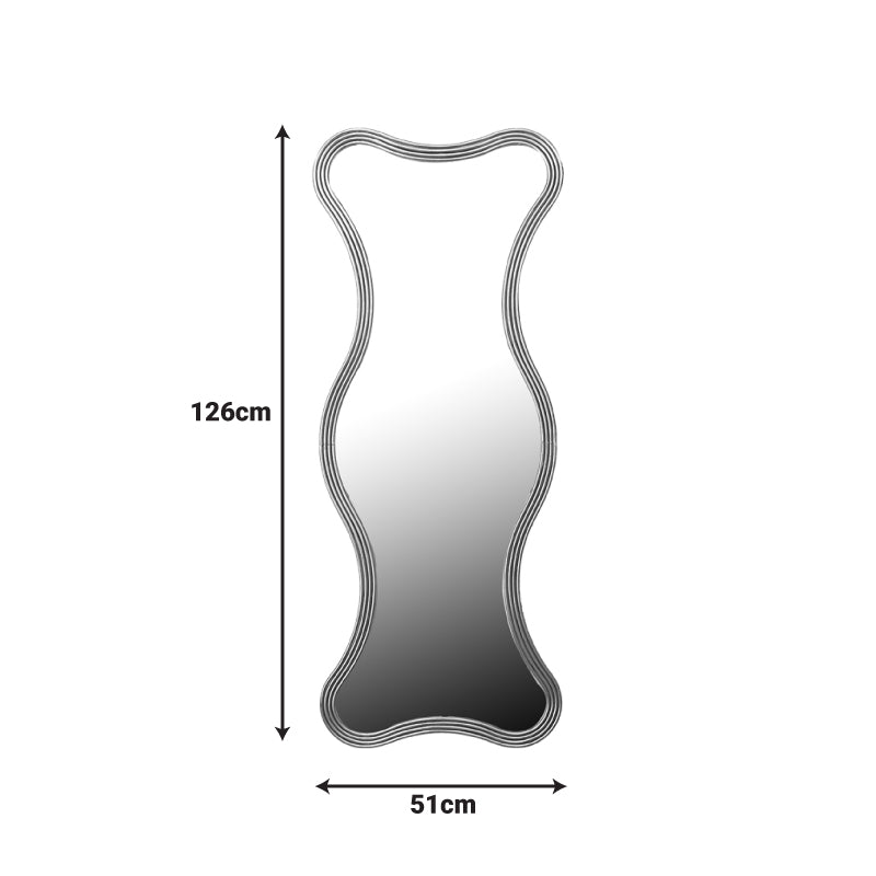 Oglinda decorativa Boulen, Lemn, auriu, 51x126 cm, imagine suplimentara