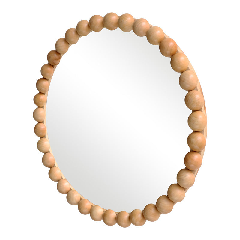 Oglinda decorativa, Lemn, Natural - Negru, 60 cm, 60x5x60 cm - Natur