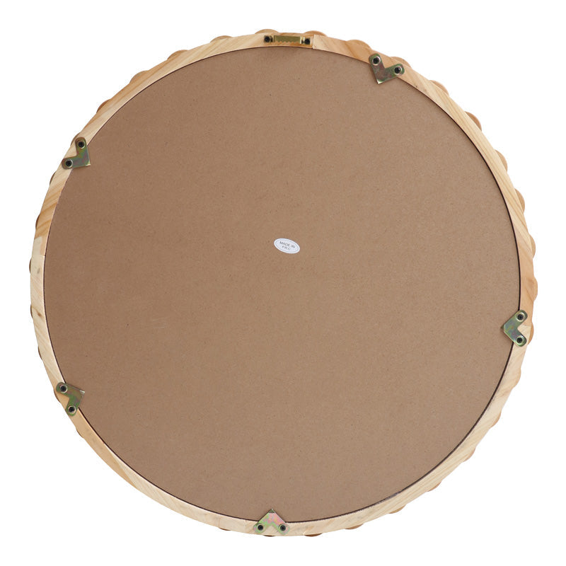 Oglinda decorativa, Lemn, Natural - Negru, 60 cm, 60x5x60 cm - Natur
