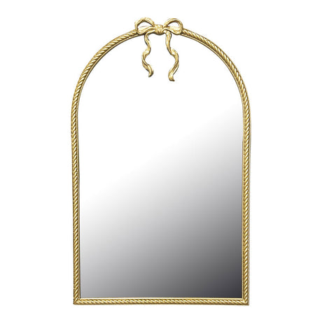 Oglinda decorativa Frensia, Lemn Aurit, Auriu, 58x93 cm