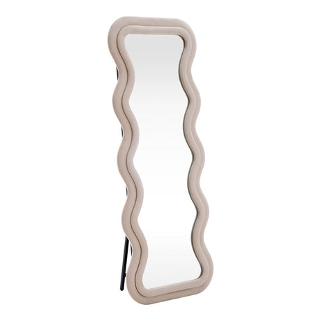 Oglinda decorativa Kerly, Bej - Gri, 60x33x160 cm