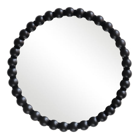 Oglinda decorativa, Lemn, Natural - Negru, 60 cm, 60x5x60 cm
