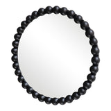Oglinda decorativa, Lemn, Natural - Negru, 60 cm, 60x5x60 cm - Negru