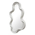 Oglinda decorativa Liquid cu rama, alba, 26x39 cm