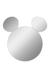 Oglinda decorativa Mickey Mirrorland, roz - alb - galben, 53x50 cm - Pink