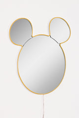 Oglinda decorativa Mickey Mirrorland, roz - alb - galben, 53x50 cm - Yellow