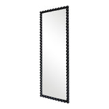 Oglinda din lemn cu finisaj Ledalo, Lemn, Natural - Negru, 45x130 cm - Negru