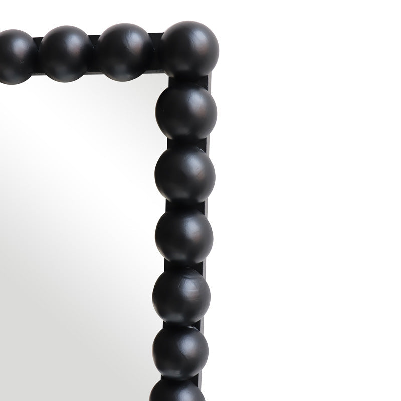 Oglinda din lemn cu finisaj Ledalo, Lemn, Natural - Negru, 45x130 cm - Negru