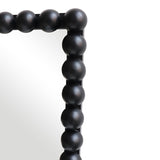 Oglinda din lemn cu finisaj Ledalo, Lemn, Natural - Negru, 45x130 cm - Negru