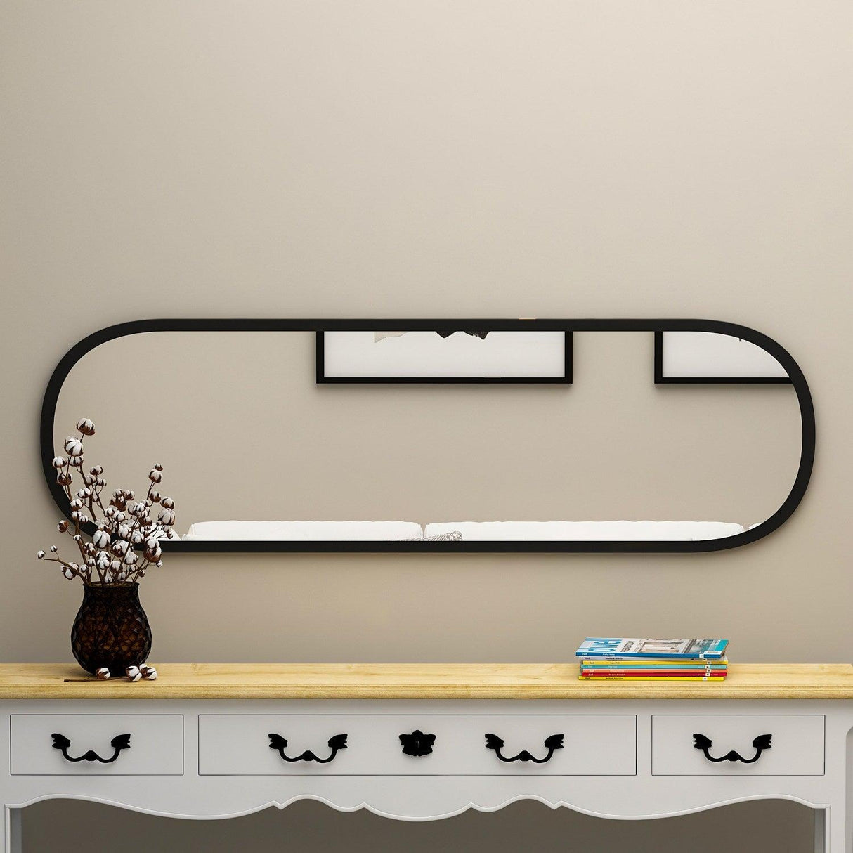 Oglindă Magnum - White, Alb, 120x40 cm