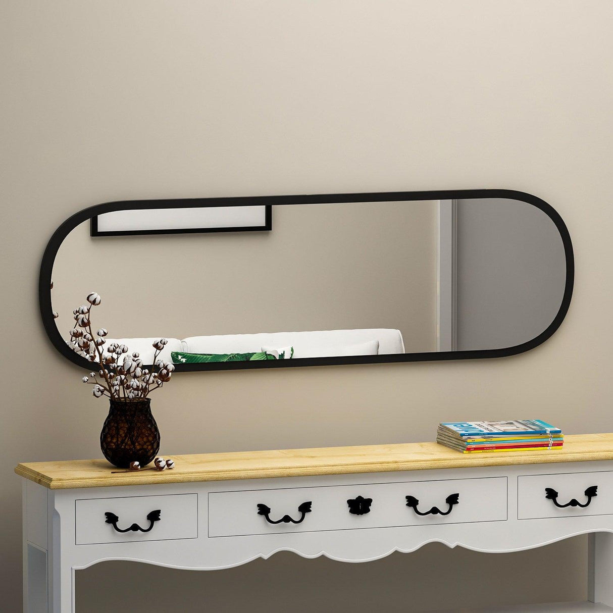 Oglindă Magnum - White, Alb, 120x40 cm