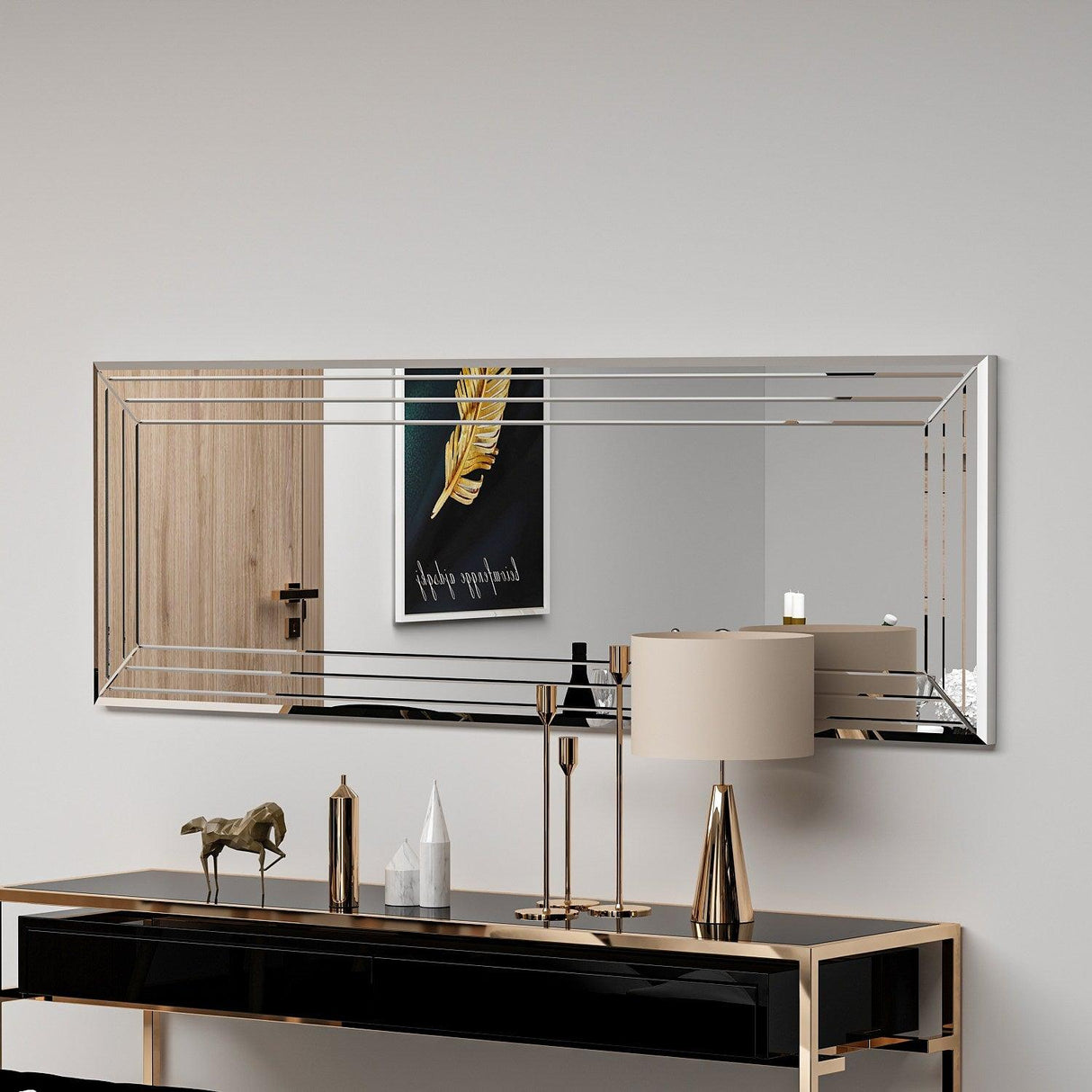 Oglindă Neom - White, Alb, 40x120 cm