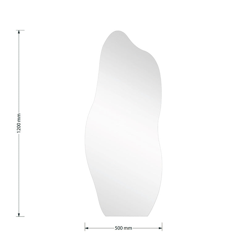 Oglinda Neregulata 1, Alb, 50x120 cm, detaliu produs