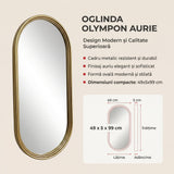 Oglinda Olympon, aurie, 49x99 cm