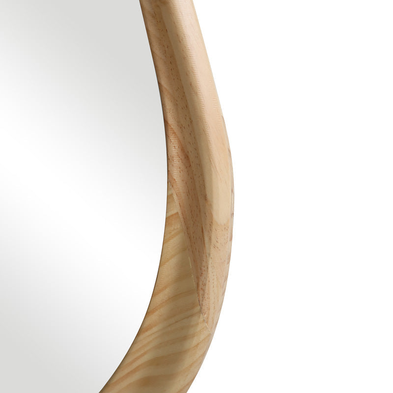 Oglinda ovala Baloa, MDF, 44x80 cm - Natur