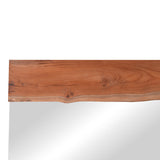 Oglinda Riverine lemn de tec, Natural, 120x80 cm