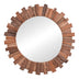 Oglinda Rounder lemn de tec, Natural, 100x100 cm