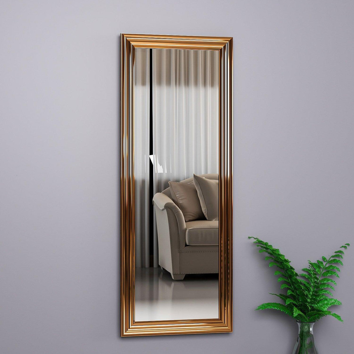 Oglindă Smooth - Bronze, Bronz, 105x40 cm