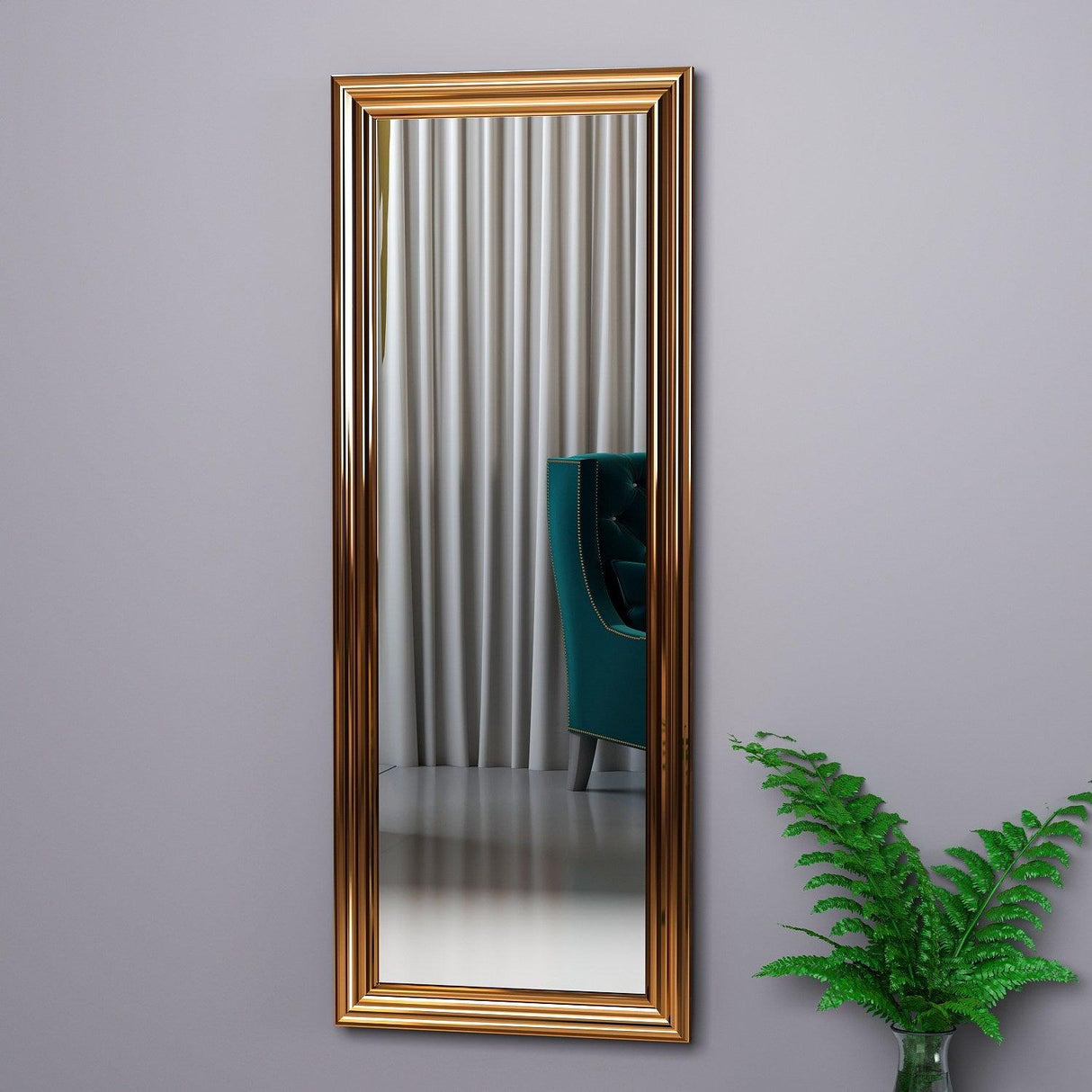 Oglindă Smooth - Silver, Argint, 105x40 cm
