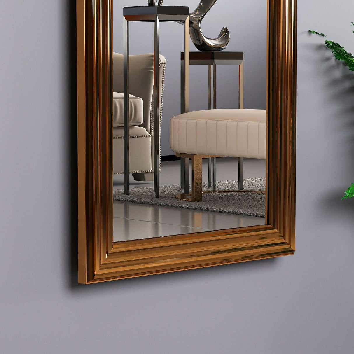 Oglindă Smooth - Bronze, Bronz, 105x40 cm
