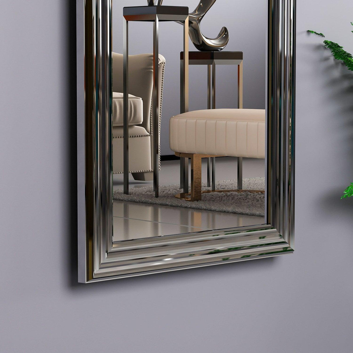 Oglindă Smooth - Bronze, Bronz, 105x40 cm