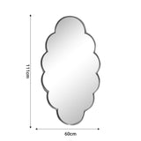 Oglinda Tyko aurie metalica, 60x111 cm