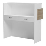 Receptie Optima cu LED, 110x40x110 cm - Sonoma-Alb