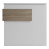 Receptie Optima cu LED, 110x40x110 cm - Sonoma-Alb