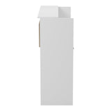 Receptie Optima cu LED, 110x40x110 cm - Sonoma-Alb