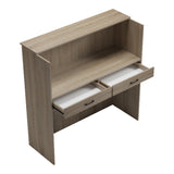 Receptie Optima cu LED, 110x40x110 cm - Sonoma-White Marble