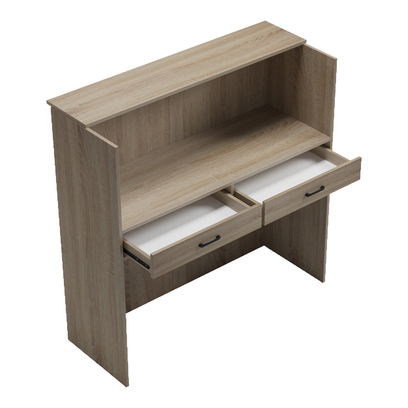 Receptie Optima cu LED, 110x40x110 cm - Sonoma-Gri inchis