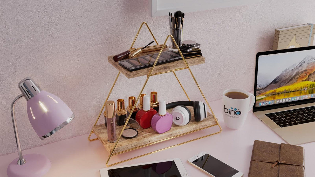 Organizator cu Rafturi Cengo, Aur, 38x16x42 cm