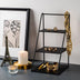 Accesoriu Metalic Decorativ Organizator metalic Kalimnos, Negru