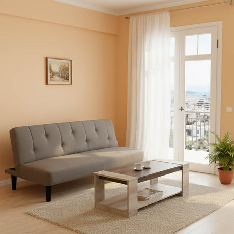 Pachet de mobilier pentru camera de zi pentru studenti, set Caalm de 2 piese, 167x77x73 cm