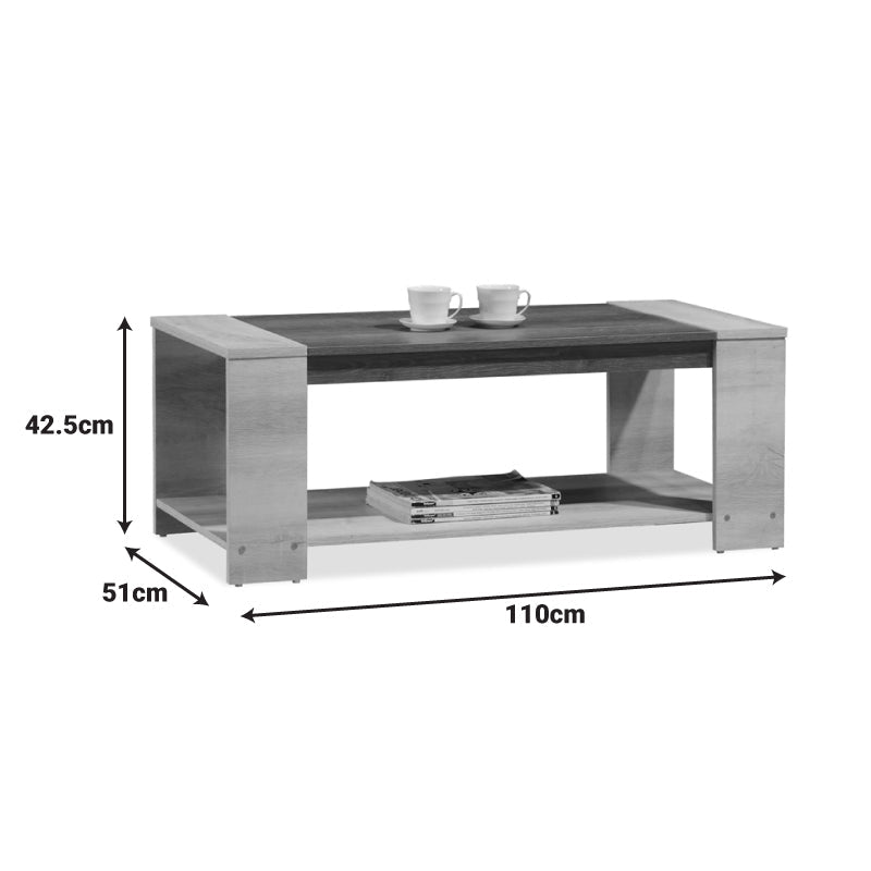 Pachet de mobilier pentru camera de zi pentru studenti, set Caalm de 2 piese, 167x77x73 cm