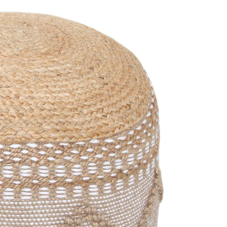 Pallo pouf-scaun, iuta-bumbac, Natural, F, 40x30 cm