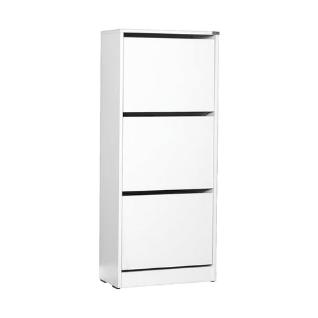 Pantofar SHC-330-BB-1 Home Collection® Compact Plus, 12 Perechi, 3 Compartimente, Alb - Stejar - Mov, 51x119x26 cm