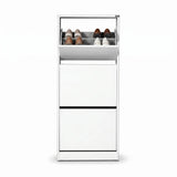 Pantofar SHC-330-BB-1 Home Collection® Compact Plus, 12 Perechi, 3 Compartimente, Alb - Stejar - Mov, 51x119x26 cm - Alb | SKU: SHC-330-BB-1, SHC-330-FF-1, SHC-330-UU-1