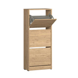 Pantofar SHC-330-BB-1 Home Collection® Compact Plus, 12 Perechi, 3 Compartimente, Alb - Stejar - Mov, 51x119x26 cm - Stejar | SKU: SHC-330-FF-1
