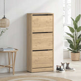 Pantofar SHC-330-BB-1 Home Collection® Compact Plus, 12 Perechi, 3 Compartimente, Alb - Stejar - Mov, 51x119x26 cm - Stejar | SKU: SHC-330-FF-1